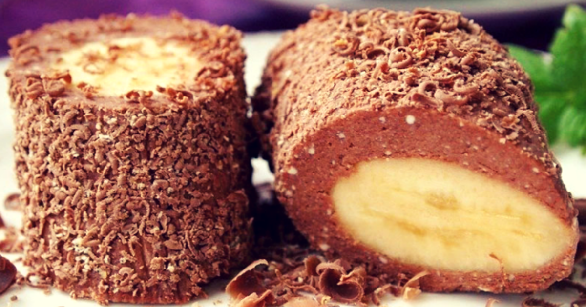 Творожный десерт с бананом на скорую руку