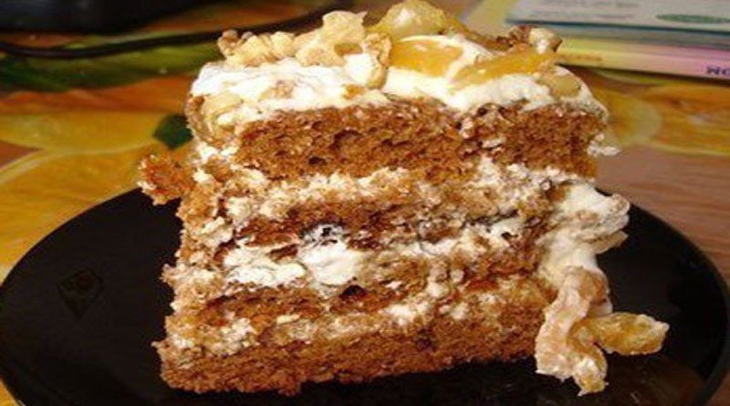 Очень простой и вкусный торт на кефире с вареньем