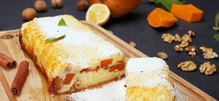Потрясающая запеканка с тыквой и орехами