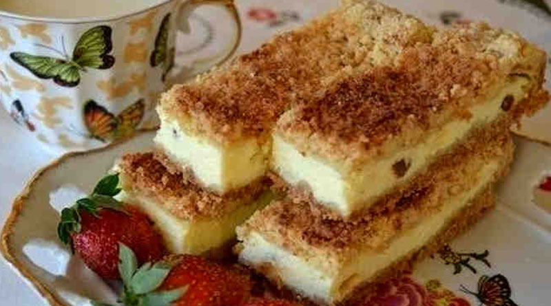 Тертый пирог с творогом: Легкая и вкусная выпечка