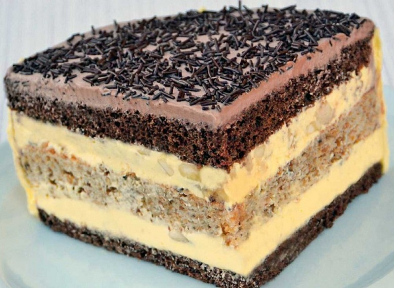 Торт «Огни Парижа» с чрезвычайно нежным заварным кремом!