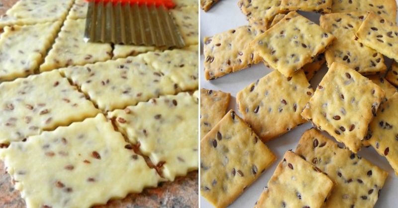 Галетное печенье с семенами льна: вкусное, хрустящее, низкокалорийное!