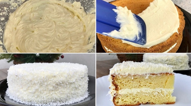 Торт «Метелица» - проще не придумаешь. Бисквитный торт с нежным сметанным кремом!
