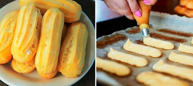 Один из самых простых и вкусных рецептов: домашние эклеры!