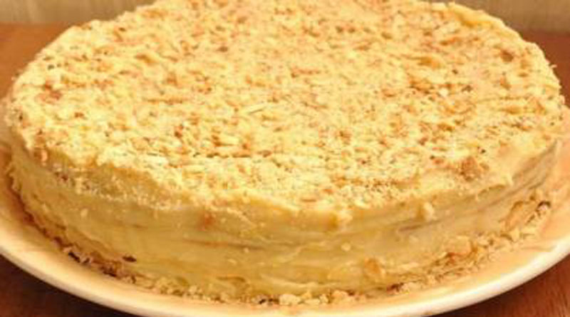 Домашний торт «Наполеон» с заварным кремом. Очень просто и вкусно